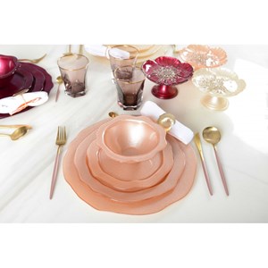 Assiette à dessert saumon - lot de 6