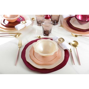 Assiette plate saumon - lot de 6