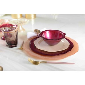 Assiette à dessert vanille - lot de 6