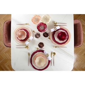 Assiette plate vanille - lot de 6