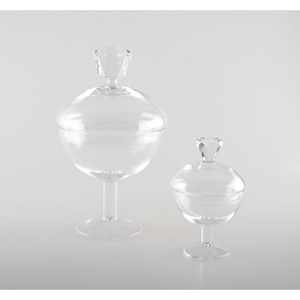 Bonbonnière en verre avec diamant h24cm