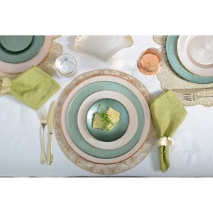 Assiette plate vanille - lot de 6