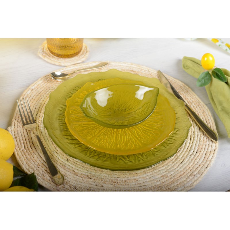 Bol à soupe vert - citron - lot de 6
