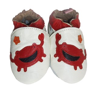 Chaussons cuir souple crabe