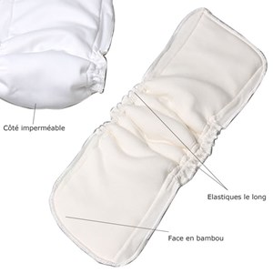 Insert bambou élastiqué et imperméable