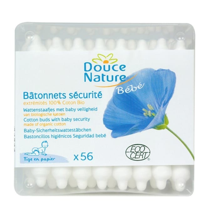 Coton-Tige Bébé Love Noobs - 240 Bâtonnets Sécurité 100% Coton Bio Pour Oreilles Enfants