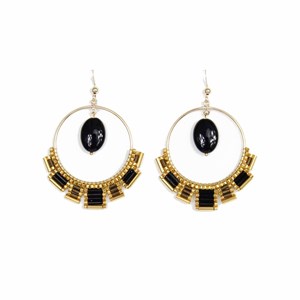 Boucles osiris agate noire