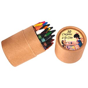 Etui de 30 crayons à la cire