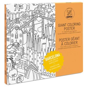 Poster à colorier - barcelone