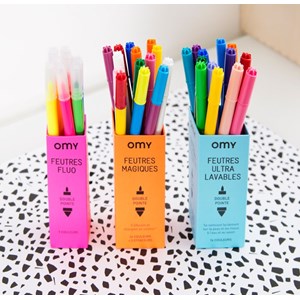 Feutres ultra-lavables - étui 16 feutres