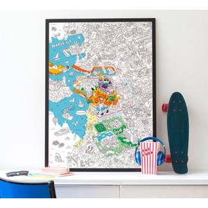 Poster à colorier - marseille
