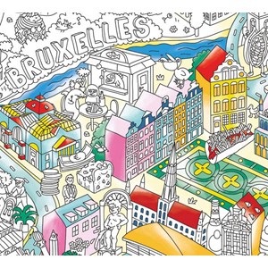 Poster à colorier - bruxelles