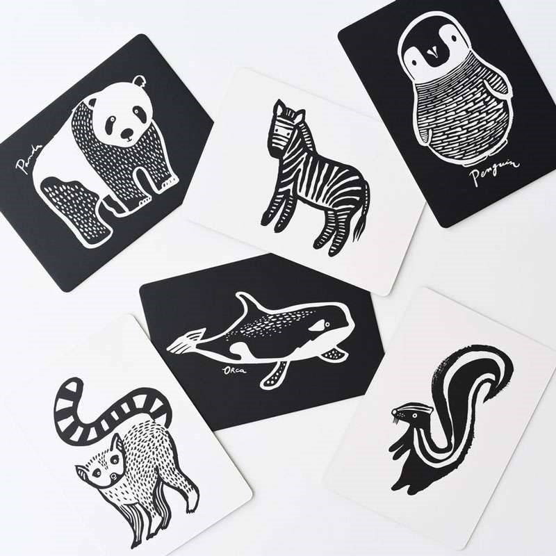 Cartes imagier animaux - black and white (WEE GALLERY) - Image 2