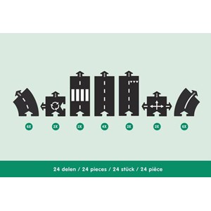 Circuit de voiture flexible 24 pièces -