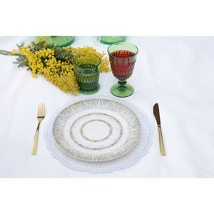 Assiette plate kaki 27cm - lot de 6