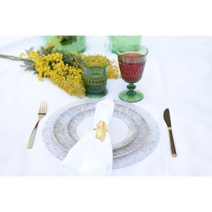 Assiette à dessert kaki 20cm - lot de 6