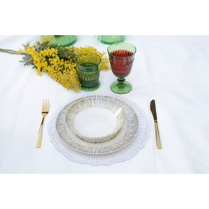 Assiette creuse kaki 19cm - lot de 6