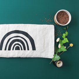 Grande bouillotte lin arc en ciel