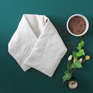 Bouillotte tour de cou lin