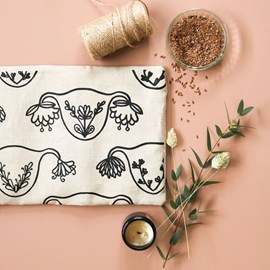 Grande bouillotte lin utérus