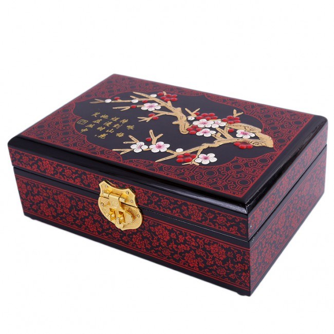La chineuse - Boite a bijoux-motif fleurs de cerisier
