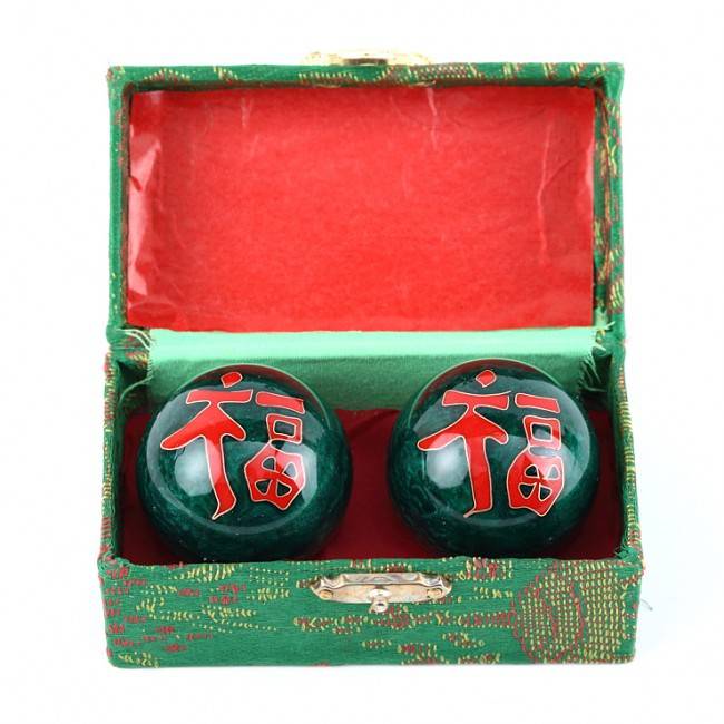 Boules Anti-stress Médecine Chinoise - Grises, Massage Des Mains