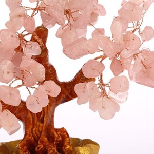 Arbre feng shui en quartz rose 