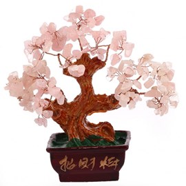 Arbre traditionnel en quartz rose
