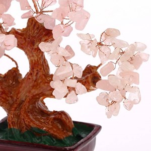 Arbre traditionnel en quartz rose