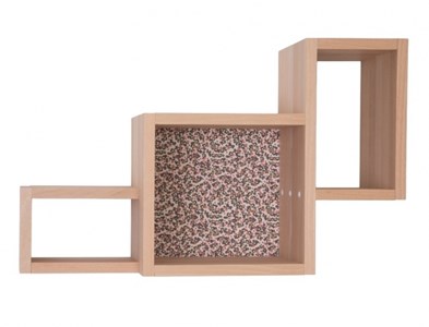 Etagère suspension - fleurs aubergine