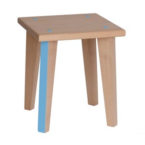 Tabouret point virgule - bleu verditer