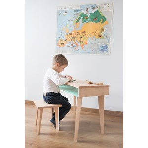 Tabouret point virgule - bleu verditer