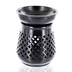 Porte-encens moucharabieh pierre noire