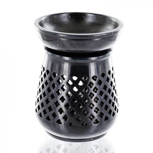 Porte-encens moucharabieh pierre noire