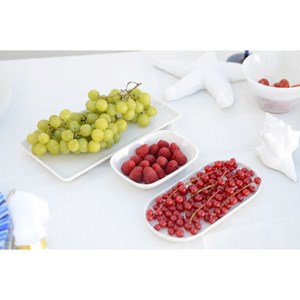 Plat ovale blanc 22cm