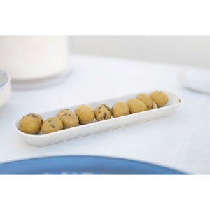 Coupelle ovale étroite blanche 20cm