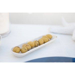 Coupelle ovale étroite blanche 20cm