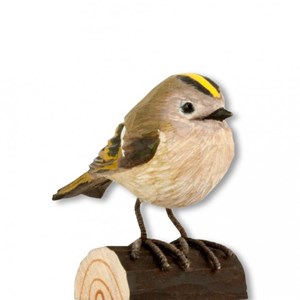 Roitelet oiseau en bois grandeur nature