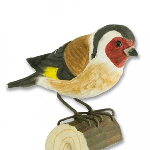 Chardonneret oiseau en bois