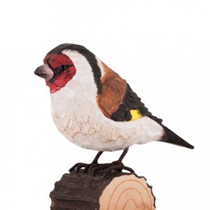 Chardonneret oiseau en bois
