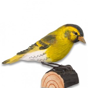 Tarin des aulnes oiseau en bois grandeur