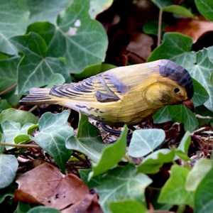 Tarin des aulnes oiseau en bois grandeur