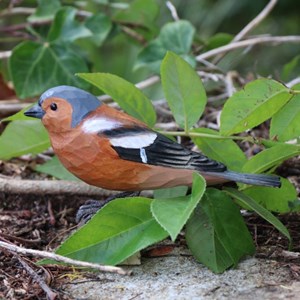 Pinson des arbres oiseau en bois