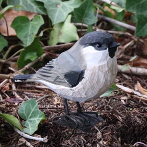 Mesange nonnette oiseau en bois