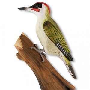 Pic vert oiseau en bois grandeur nature
