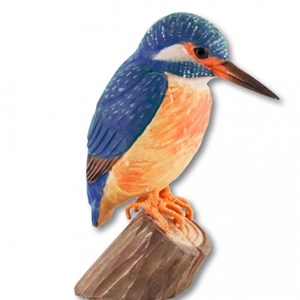 Martin pecheur oiseau en bois