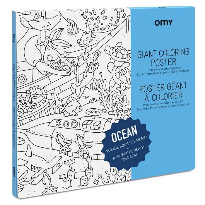 Poster à colorier - océan