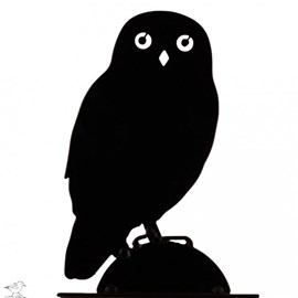 Chouette silhouette en metal laqué