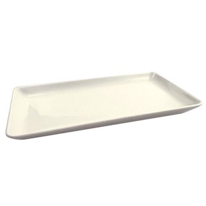 Plat rectangulaire blanc 27cm
