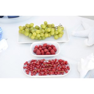 Plat rectangulaire blanc 27cm